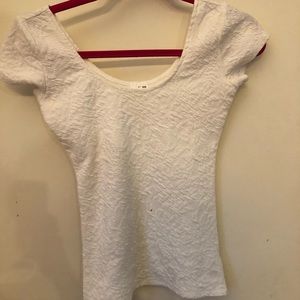 Garage brand - plain white textured shirt size xs